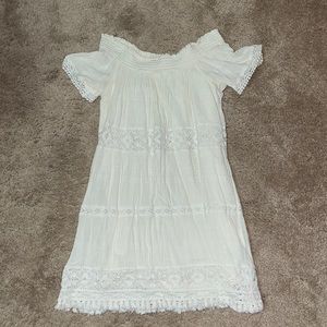 Cream off the shoulder American eagle dress. Like new! Only worn once.